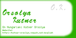 orsolya kutner business card